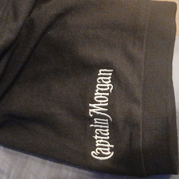 NFL Captain Morgan Spiced Rum RARE Black Polo Shirt Size Small NWT - Picture 6 of 8